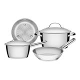 Jogo De Panelas Fundo Triplo Tramontina Allegra 65660270 Inox Inox 65660270