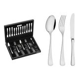 Jogo De Talheres 42 Peças Tramontina Mônaco 66917207 Inox Inox 66917207
