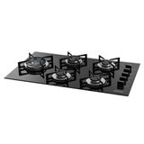 Fogão De Mesa Cooktop 5 Bocas Vidro Preto À Gás Suggar Fg5535vp