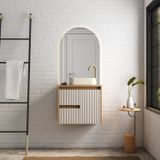 Gabinete Para Banheiro Em Madeira Kyoto 60 Jequitiba/offwhite