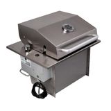 Churrasqueira A Gás De Embutir Titan Grill Diamond Little Com Tampa