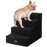 Escadas Para Cães Eheyciga De 4 Degraus Para Cama Alta, 45 Cm, Antiderrapante, Preta