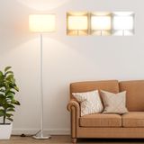 Luminária De Chão Ambimall Modern 152cm Com Abajur Branco