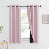 Cortina Nicetown 100% Blackout Com Forro Preto 74x150cm Lavanda