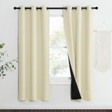 Cortinas Nicetown Completamente Sombreadas Blackout Beige 74x178cm
