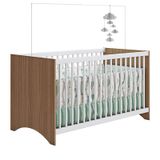 Berço Gutti Com Suporte Regulagem De Altura E Colchão 130x60 Branco/amendoa