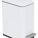 Lixeira De Chão Para Banheiro 5l Metal 29x14x27cm - Branco