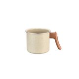 Leiteira Antiaderente 12cm De Ceramica E Aluminio Bege - Oik