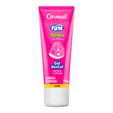 Gel Dental Carmed Fini Beijos Sabor Morango E Nata Com Flúor E Anticárie 70g
