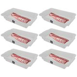 Kit 6 Bandeja Plástica Açougue Multiuso Carnes Aves Peixes