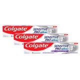 Kit 3 Creme Dental Colgate Sensitive Pro-alívio Imediato Branqueador 90g
