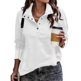 Moletom Feminino Shewin, Casual, Leve, Com Decote Em V, Branco