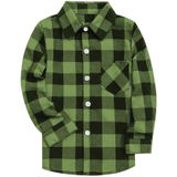 Camisas Xadrez De Flanela Casuais De Manga Comprida Para Meninos E Homens