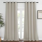 Cortina Nicetown Blackout Natural Para Sala De Estar 52x120cm