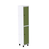 Roupeiro Em Aço Mt 1v 2 Portas Com Prateleira Interna Pitâo Branco/verde Miró