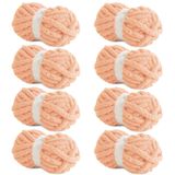 Fio Hombys Apricot Pink Chunky Chunky Chenille Para Crochê 227g