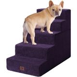 Escadas Para Cães Eheyciga Para Cama Alta De 57 Cmh, Roxa De 5 Degraus