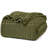 Cobertor Phf 100% Algodão Waffle Weave Queen Size Capulet Olive