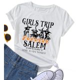Camiseta Feminina Wipxitk Hocus Pocus Teacher Halloween Branca