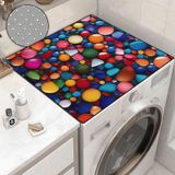 Lavadora Ou Secadora Top Mat Cover Gug Antiderrapante Colorful Stones
