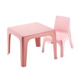 Mesinha Pequena Infantil Rosa+cadeira Poltrona Educativa