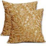 Capas De Travesseiro Sorfbliss Mustard Yellow 45x45cm Conjunto De 2