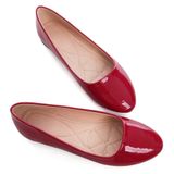 Sapatilhas De Balé Ztwutang Femininas Em Couro Vermelho Tamanho 37 (6,5) Comfort