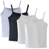Camisetas Regatas Anktry Soft Camisolas, Pacote Com 4, 4, Meninas De 2 A 8 Anos