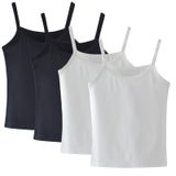 Camisetas Regatas Anktry Soft Camisolas, Pacote Com 4, 4, Meninas De 2 A 8 Anos