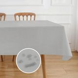 Toalha De Mesa De Vinil Nlmuvw 100% Impermeável Retangular Cinza Claro