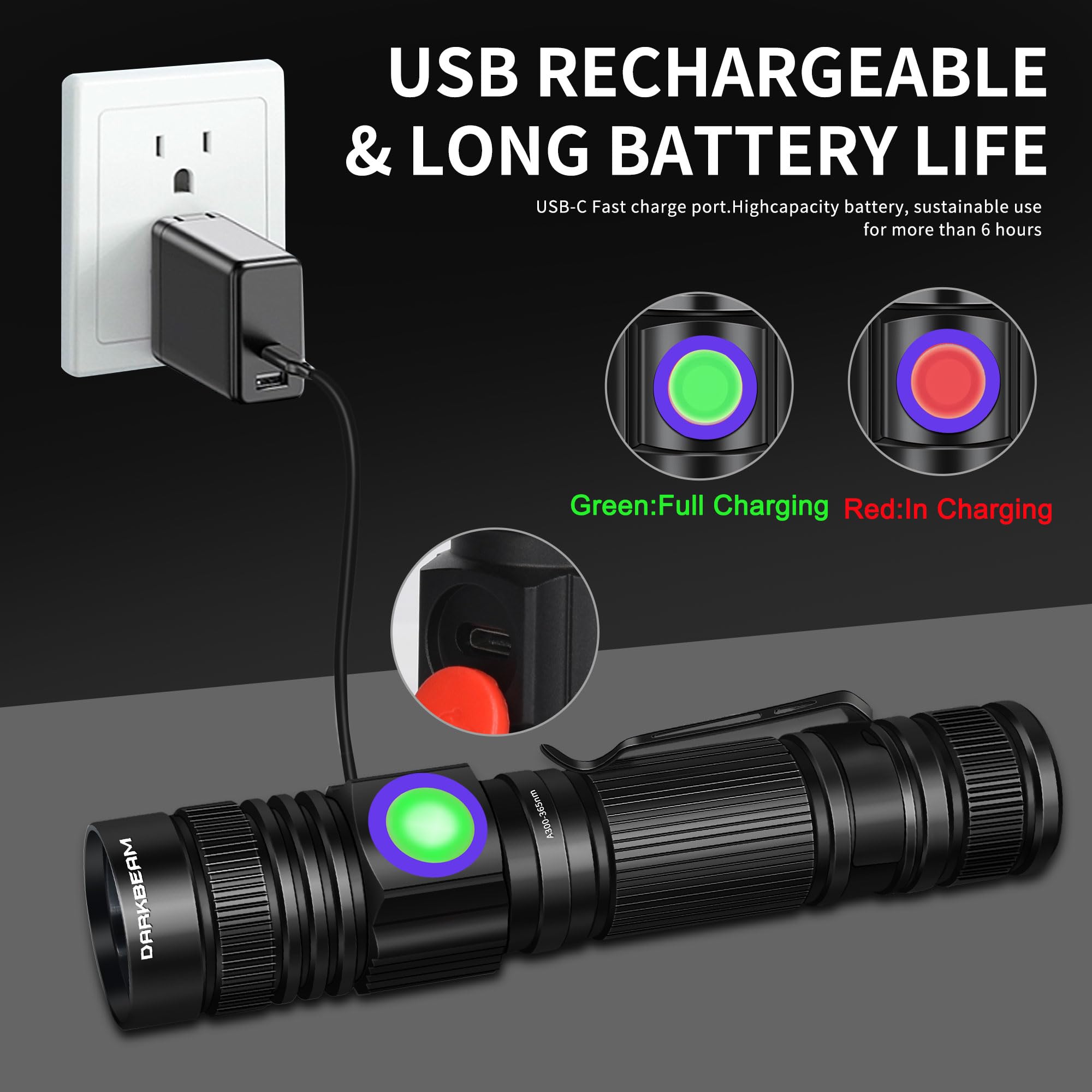 Lanterna Uv Darkbeam 365nm Luz Negra Recarregável - Carrefour