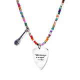 Colar Viyikami Guitar Pick Music Lover Em Aço Inoxidável