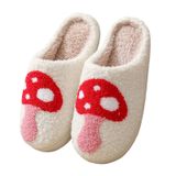 Almofada Felpuda De Pelúcia Slippers V Opxin Mushroom Para Mulheres E Homens