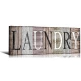 Decoração De Lavanderia Youhong Laundry Sign 43x15cm Tela