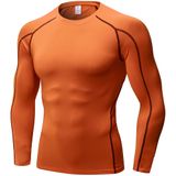 Camisa De Compressão Queerier De Manga Comprida Para Homens Laranja