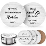Drink Coasters Riogree Funny, Conjunto De 6 Com Porta-copos, Presente Para Adultos