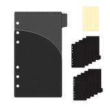 Divisórias De Bolso Binder Natsumebasics A6 Pretas (pacote Com 12)