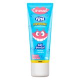 Gel Dental Carmed Fini Dentaduras Sabor Framboesa E Morango Com Flúor E Anticárie 70g