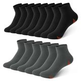 Meias De Tornozelo Honeysea Para Homens E Meninos 9-12, Brancas E Pretas