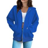 Moletom Feminino Cotecram Amazon Compras Com Zíper Azul Royal M