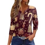 Camiseta Cotecram Com Estampa De Floco De Neve Para Mulheres