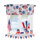 Cortina Valance Alageo American Flag Patriotic 54x46cm