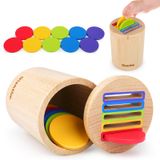 Caixa De Moedas Montessori Toys Richtim Color Sorting De 1 A 3 Anos