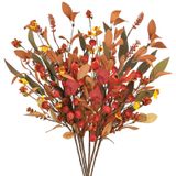 Hastes Artificiais De Flores De Outono Caplidou Com Abóbora Pequena X6