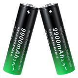 Bateria Recarregável Paowang 18650 9900mah 3,7 V Li-ion, Pacote Com 2 Unidades