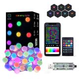 Globo De Mudança De Cor String Lights Super Rgb Smart De 16,4 Pés