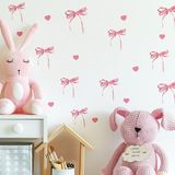 Adesivos De Parede Casapopz 12 Folhas Coquette Pink Bow Heart