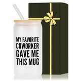 Copo De Vidro Wulcea Monogrammed 500ml Com Tampa E Canudo