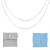 Correntes De Joias Pandahall 925 Sterling Silver Paperclip 1m