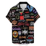 Camisa Hlcfaci Hawaiian Casual Bowling De Manga Curta Masculina